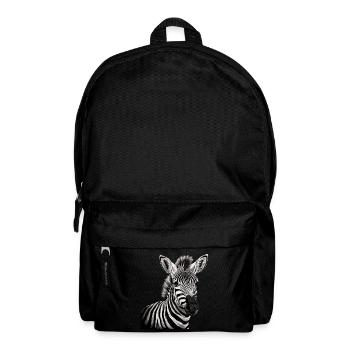 Zebra Afrika Tier - Rucksack - Schwarz - Vorne