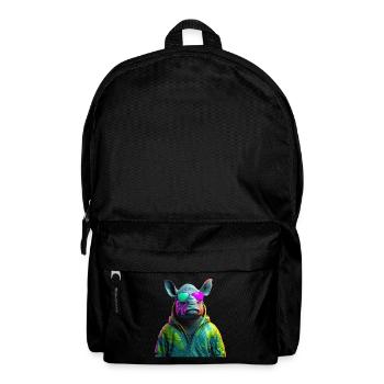 Hippo Nilpferd mit Sonnenbrille Flusspferd Afrika - Rucksack - Schwarz - Vorne