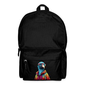 Truthahn mit Sonnenbrille Bunt Coole Vögel Vogel - Rucksack - Schwarz - Vorne