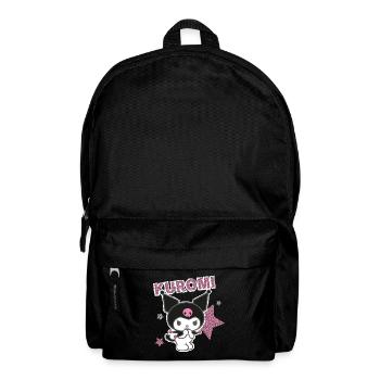 Kuromi With Lettering And Stars In Leo Style - Backpack - black - Front