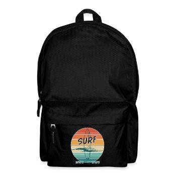 Retro Surf Vibes Vintage Surf Design - Rucksack - Schwarz - Vorne