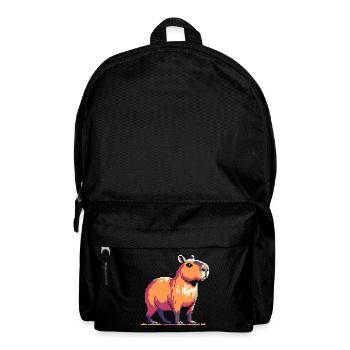 Geek Pixel Art Capybara - Sac à dos - noir - Devant