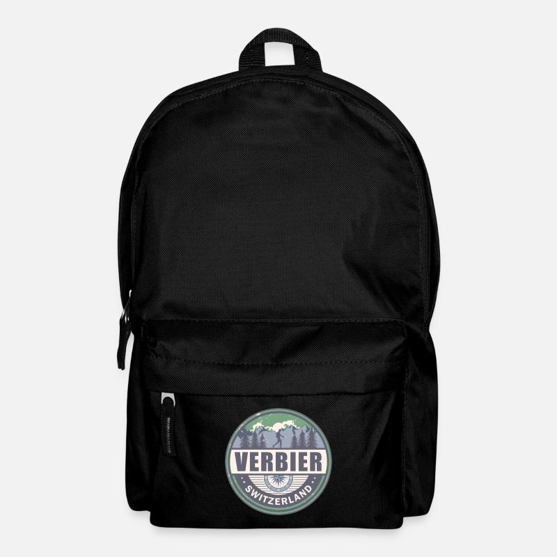 Verbier Schweiz Schweizer Alpen Vintage Wandern - Rucksack - Schwarz