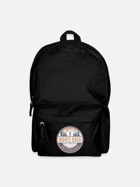 Monte Rosa Schweiz Schweizer Alpen Vintage Wandern - Rucksack - Schwarz