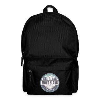 Mont Blanc France French Alps Vintage Hiking - Backpack - black - Front