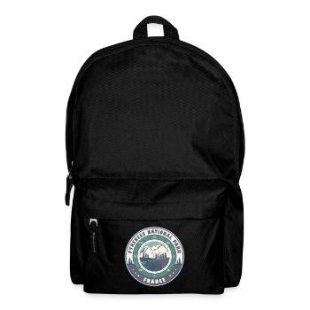 Pyrenees National Park France Vintage Hiking Desig - Backpack - black - Front