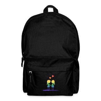 Les amoureux aiment les cœurs LGBT Lesbiennes - Sac à dos - noir - Devant