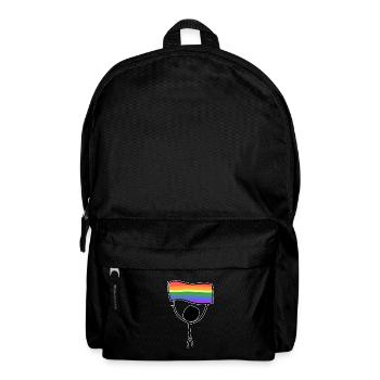 lgbt flag symbol love person - Backpack - black - Front