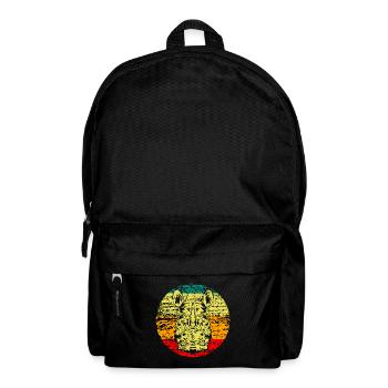Tête de rhinocéros vintage - Sac à dos - noir - Devant