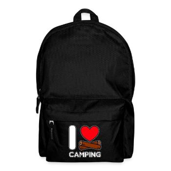 I love Camping Campers Sprüche Ich liebe Camping - Rucksack - Schwarz - Vorne