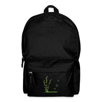 Feuilles du symbole de la nature végétale - Sac à dos - noir - Devant