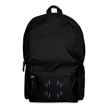 blaues muster tropfen - Rucksack - Schwarz - Vorne