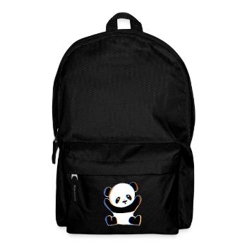 panda symbol animal bear sweet embrace - Backpack - black - Front