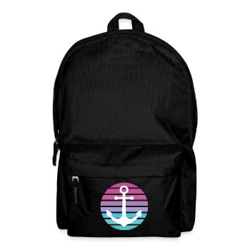 Ancre solaire rétro - Sac à dos - noir - Devant