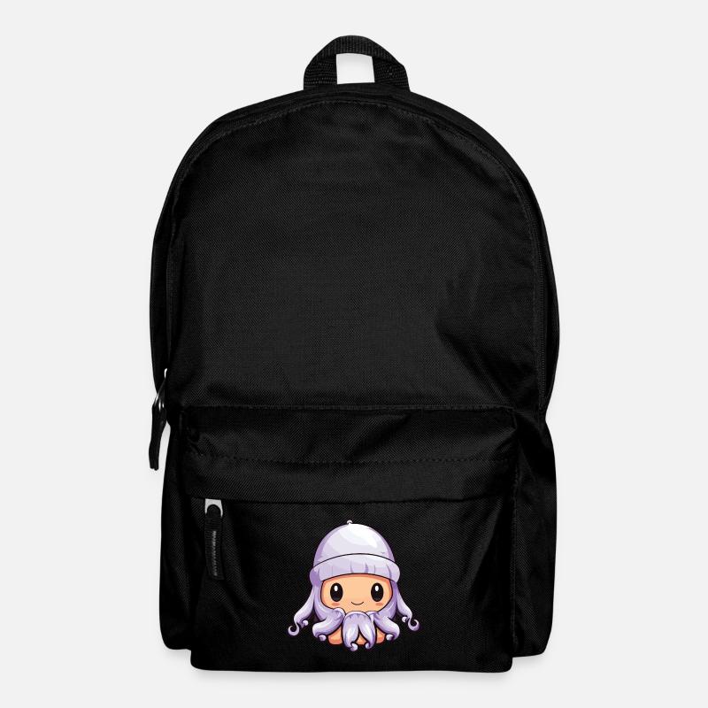 Octopus Bande dessinée de poulpe d’hiver - Sac à dos - noir