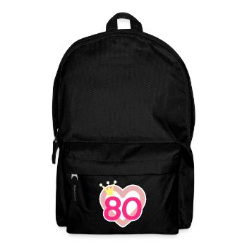 80th Birthday Princess Crown - Backpack - black - Front