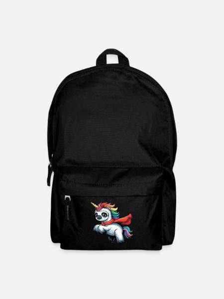 Lustiges Faultier Einhorn als Held - Rucksack - Schwarz