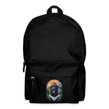 Grand chien de Münsterland avec couronne et serrure - Sac à dos - noir - Devant