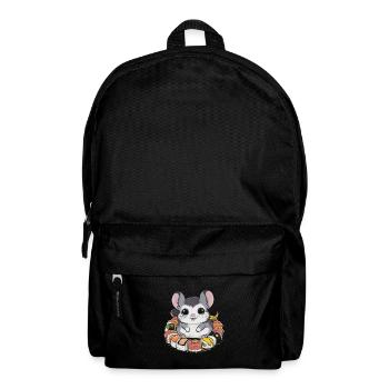 Kawaii chinchilla with Japanese sushi - Backpack - black - Front