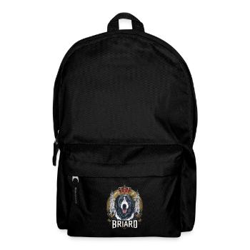 Royal Briard Dog with Crown and Lock - Backpack - black - Front