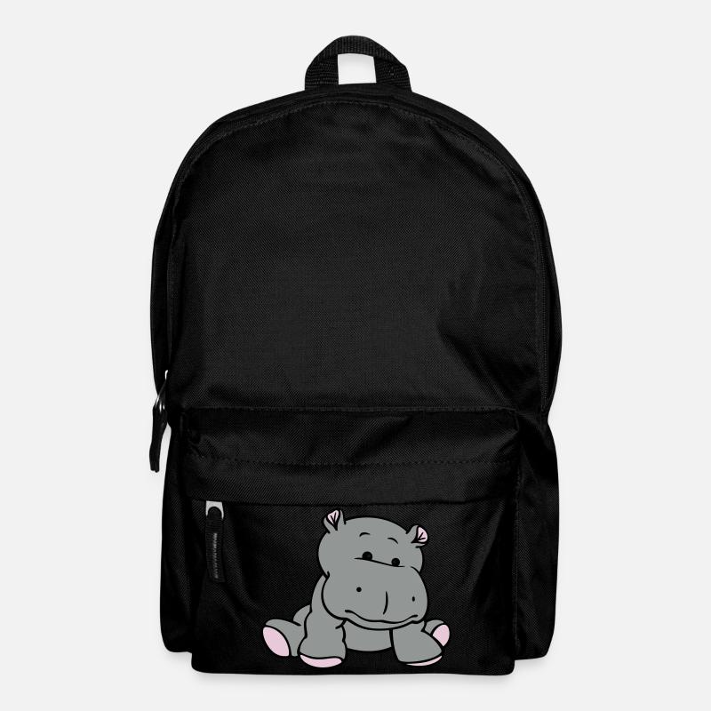 Hippo- / Nilpferd- / Flusspferd-Baby (3C) - Rucksack - Schwarz