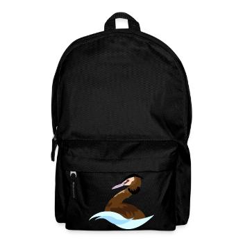 Haubentaucher Logo - Rucksack - Schwarz - Vorne