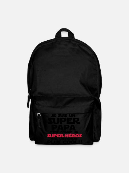 c'est comme un super-héros(super papa) - Sac à dos - noir
