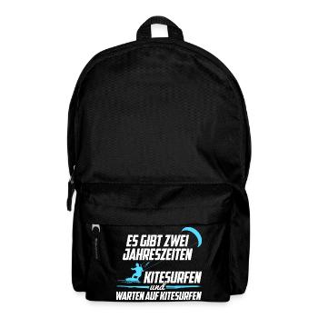 Kitesurfen Jahreszeiten - Rucksack - Schwarz - Vorne