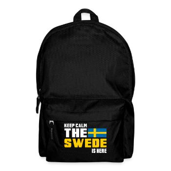 Keep Calm The Swede is Here/ Schweden Geschenk - Rucksack - Schwarz - Vorne