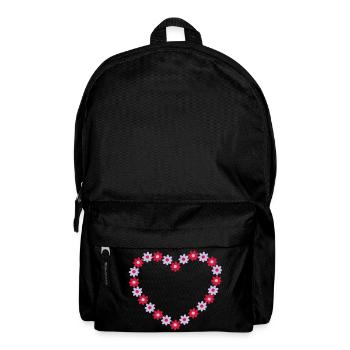 Heart of flowers - Backpack - black - Front