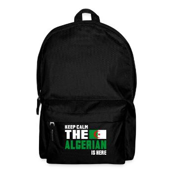 Keep calm Algerien / Geschenk Flagge Nordafrika - Rucksack - Schwarz - Vorne