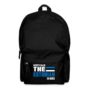 Keep calm Estonia / Gift Tallinn Eastern Europe - Backpack - black - Front