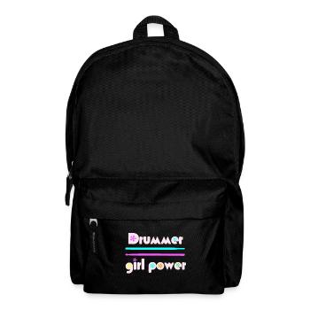 Drummer girlpower pink - Backpack - black - Front