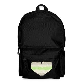 Agender flag heart - Backpack - black - Front