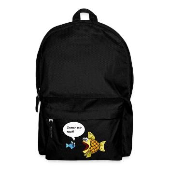 Immer mir nach, Fische, - Rucksack - Schwarz - Vorne
