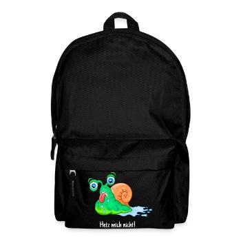 Nicht hetzen, dicke Schnecke, fett, laufen, - Rucksack - Schwarz - Vorne