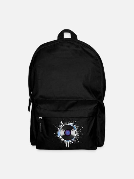 Stained vinyl record - Backpack - black