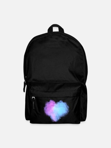 Herzförmige Wolken - Rucksack - Schwarz