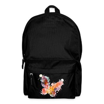 Aquarelle papillon en Color Splash - Sac à dos - noir - Devant