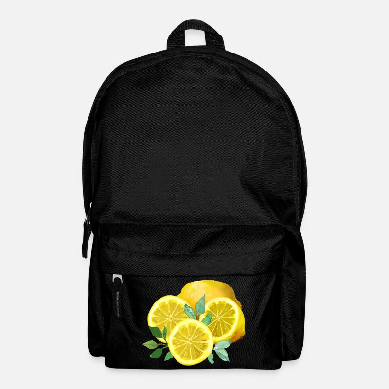 Zitronen, Gelb, Zitronenschnitten - Rucksack - Schwarz