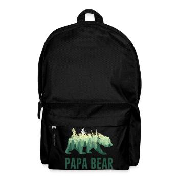 Papa Bear Daddy Vater - Rucksack - Schwarz - Vorne