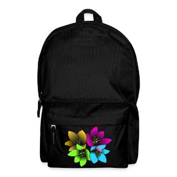 Flower Flowers Floral Floral Floral Bouquet - Backpack - black - Front