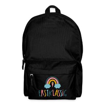 Erstlassig - Schulkind - Regenbogen - Rucksack - Schwarz - Vorne