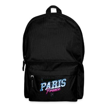 Paris France City Skyline Vintage Rétro - Sac à dos - noir - Devant