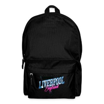 Liverpool England UK Stadt Skyline Vintage Retro - Rucksack - Schwarz - Vorne