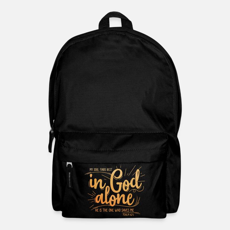My soul finds rest in God alone - Rucksack - Schwarz