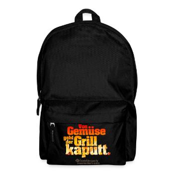 Von Gemüse geht der Grill kaputt - Rucksack - Schwarz - Vorne