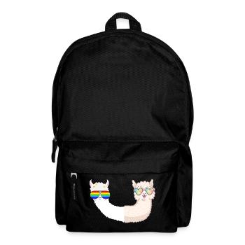 coole Lamas mit Sonnebrillen - Rucksack - Schwarz - Vorne