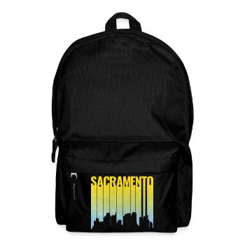 Sacramento Skyline Yellow Blue Gradient - Backpack - black - Front
