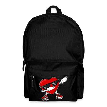 Dabbing Herz Valentinstag - Rucksack - Schwarz - Vorne